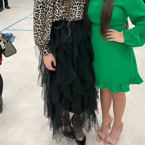 Black Ruffled Skirt - Picture 2 of 4